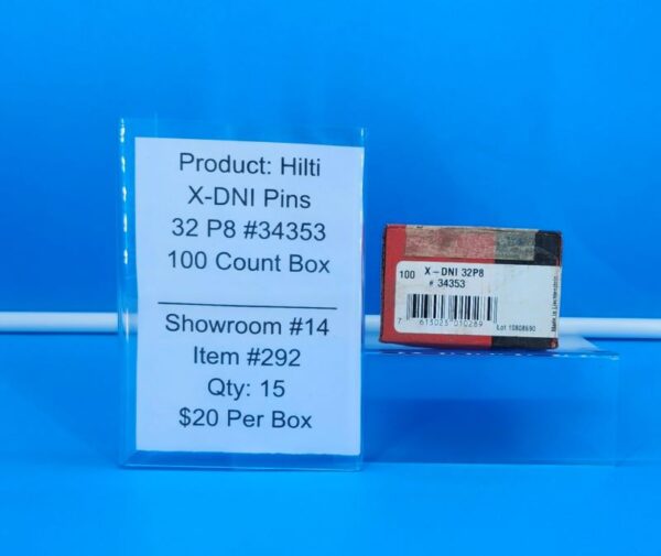 Hilti X-DNI Pins 32 P8 #34353 100 Count Box