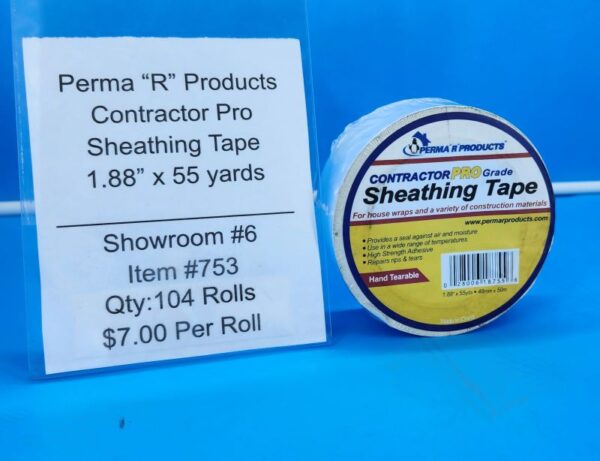 Perma "R" Products Contactor Pro Sheathing Tape 1.88" x 55 yards (Roll) - Image 2